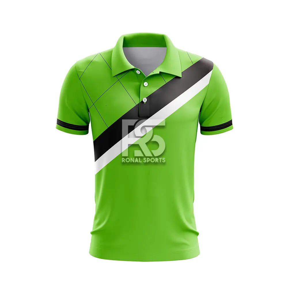 Polyester Mens Sublimation Sports T Shirts, Polo Neck