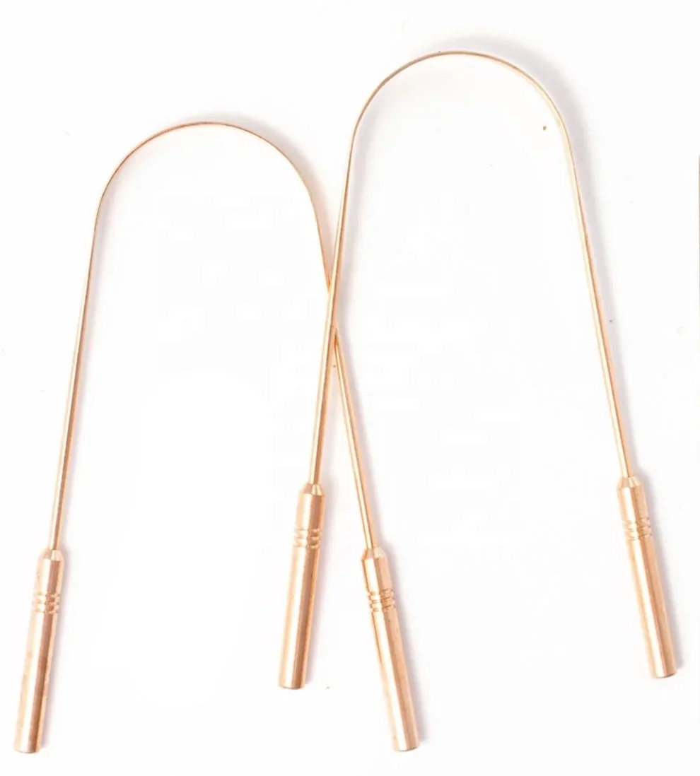 Latest Pure Copper Tongue Cleaner Reusable Tongue Scraper Cleaner