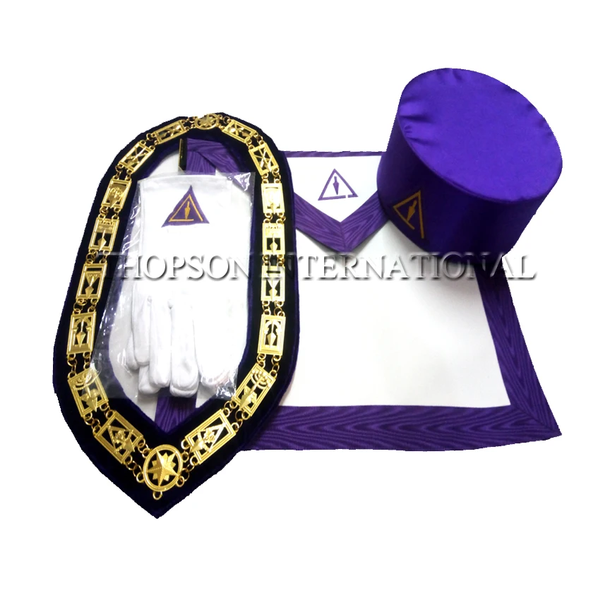 Masonic Regalia RSM Royal & Select Apron, Chain collar, Hats