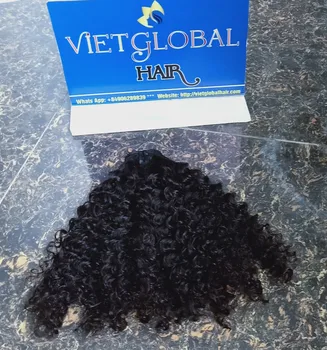Wholesale Natural 100% Human Virgin Hair Curly Hair Extensions Vietnam Raw Hair