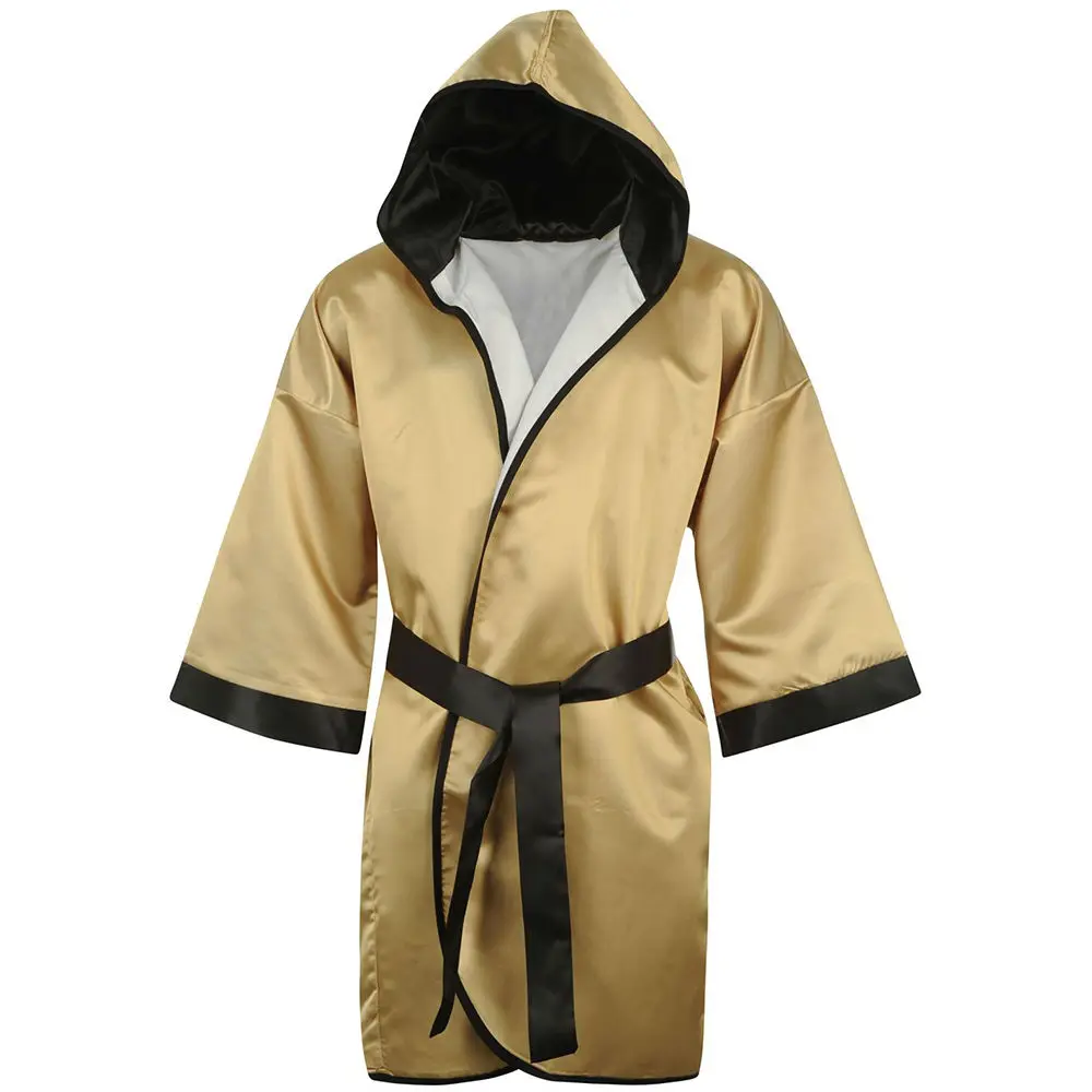 Prime Full-Length Satin Boxing Robe with Hood Dummy Type