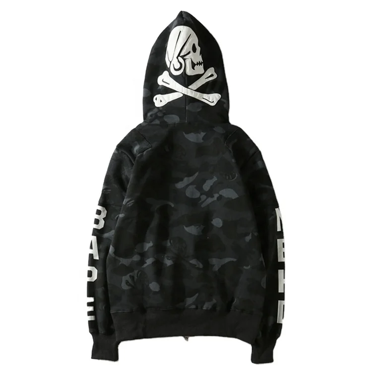 bape moletom com capuz navy blue