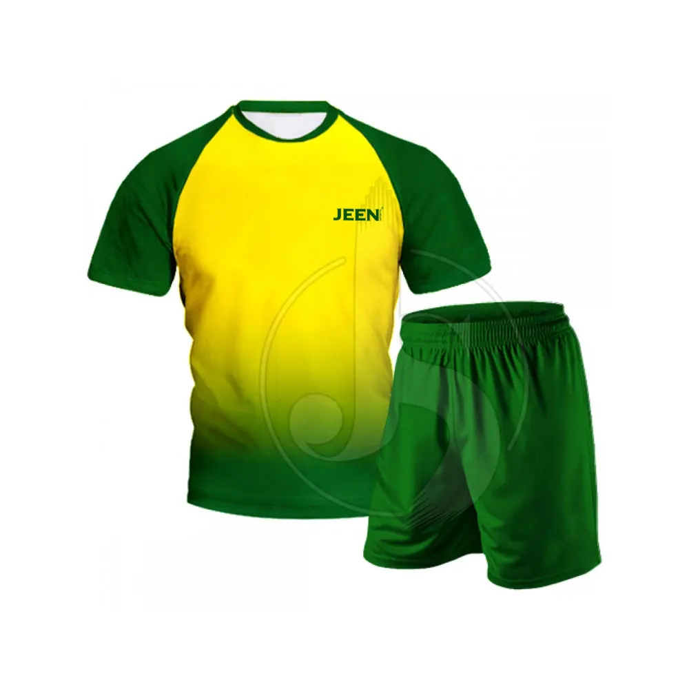 Uniforme De Voleibol Para Adultos Alta Calidad Color Verde Y Amarillo