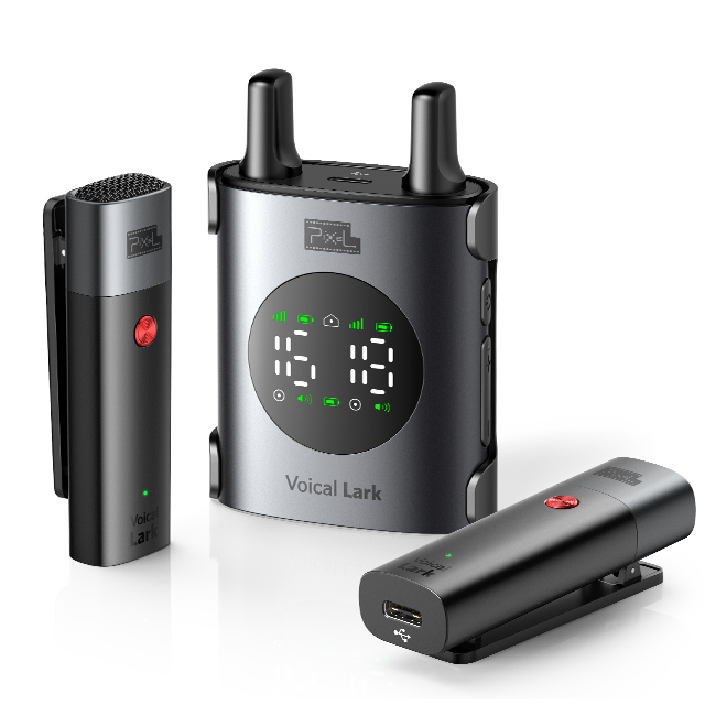 Беспроводной петличный микрофон UHF, 1 передатчик и 2 приемника, совместимые со смартфоном, DSLR, интервью