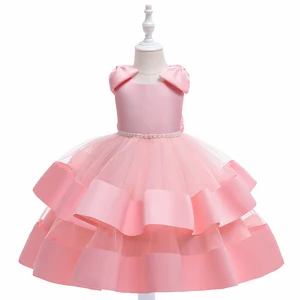 Noble Princess Children's Multi-Layer Dress Weddings Girls' Kids Clothing Lace Flower Decorations Tutu Flower Girl Dress