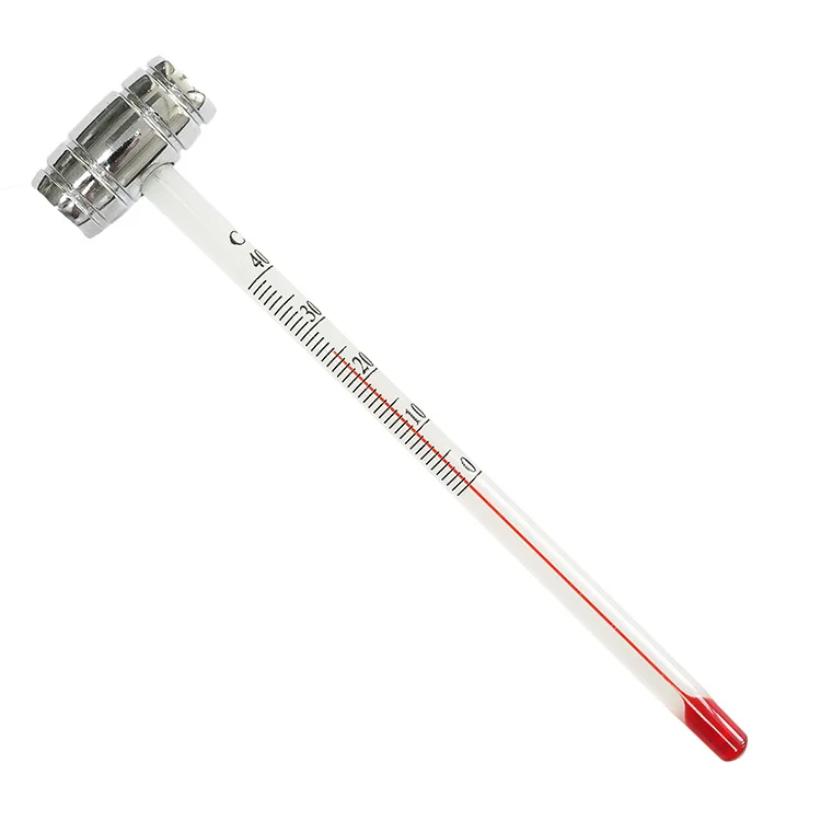 Glass Wine Thermometer with Metal Barrel Top