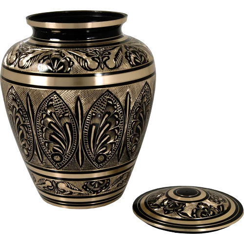 Черная латунная урна для кремации для человеческого зола, металлические латунные урны оптом, похоронные принадлежности