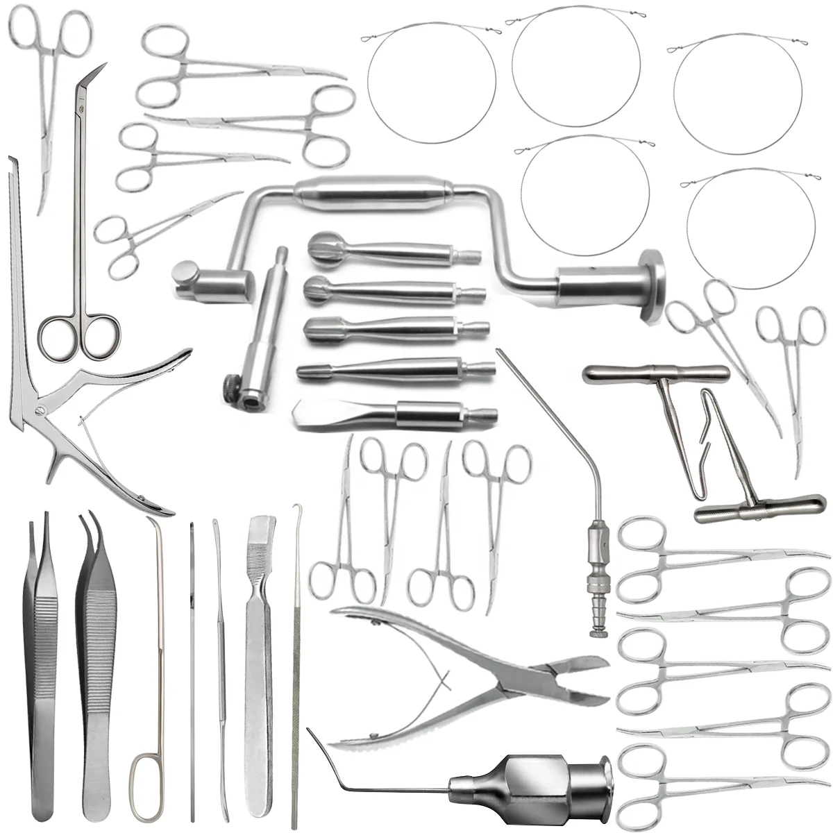 Craniotomy Instruments Set - 38pcs Neuro Micro & Medium Kit