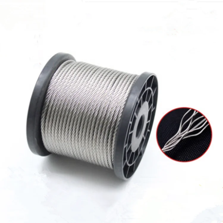 1/4" Stainless Steel Cable 200FT, 7x19 Strand Wire Rope