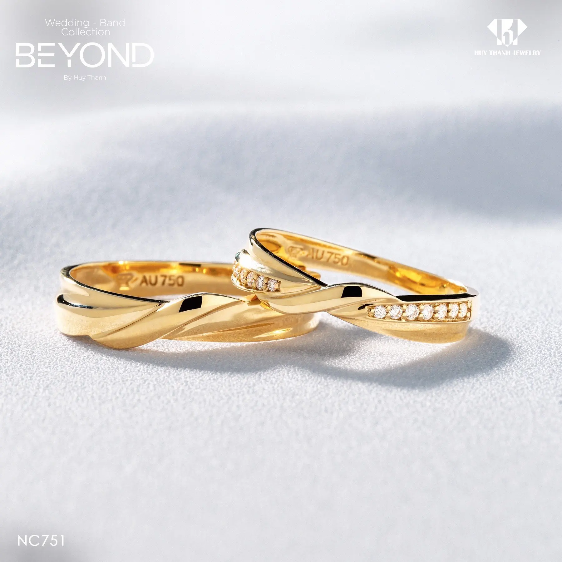 Pure Gold Wedding Rings Ring 18k Solid Gold Cubic Zirconia Stones