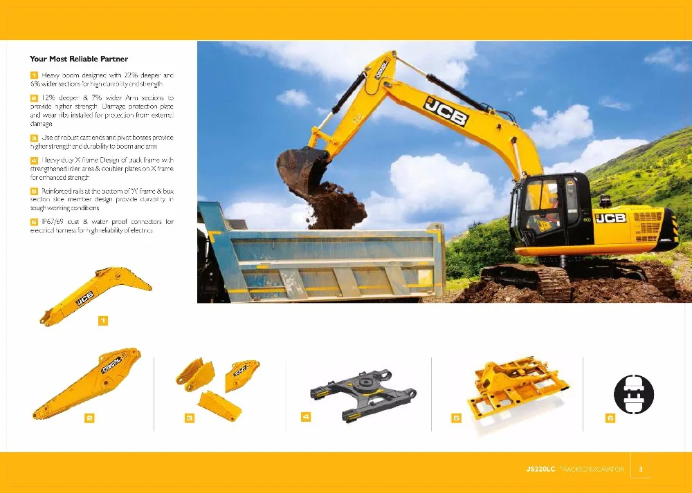 JCB JS 220LC HYDRAULIC TRACKED EXCAVATOR Good Control  HYDRAULIC TRACKED EXCAVATOR Earth-moving Machinery Specifically Designed