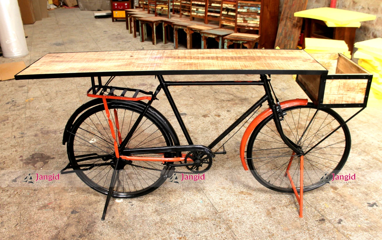Old Indian Atlas Cycle Converted Into bar Table Cheap Console Table Provider
