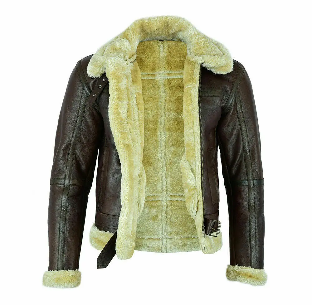 Shearling Sheepskin Warm Wool 
