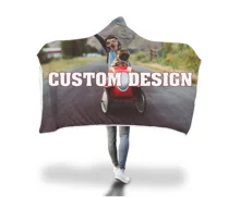 Custom Hooded Blanket TV Blanket Sherpa Fleece Blanket Quilted Bedding Set Wholesale Drop Ship