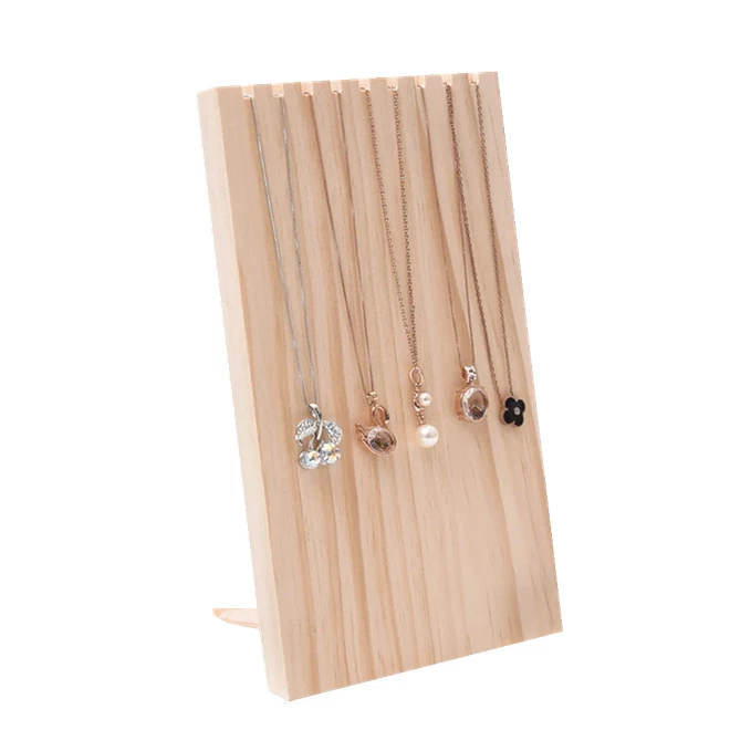 Espositore per Organizzatore di Gioielli Espositore for collana in legno massello Collana a catena lunga con pendente for bracciale Stand Negozi al dettaglio/Fiere Vetrina Portagioielli, curvo Organiz