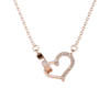 สร้อยคอผู้หญิง ทองเหลืองชุบทองชมพู 18k