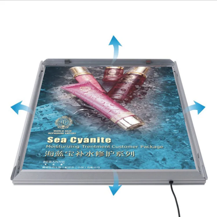 Pasirinktinis LED Smulkus Šviesintinis Reklamos Kastelis Greito Užsakymo Restorano Reklaminis Aplankas Nuotraukų Rėmelis Parduotuvėms Su Greito Užsakymo Reklama