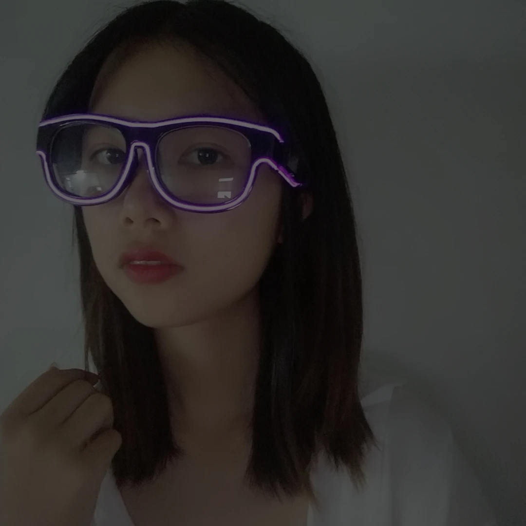 Лидер продаж подсветкой зарядка от USB черная рамка с 7 видов цветов Новинка партия El провода очки для EDM