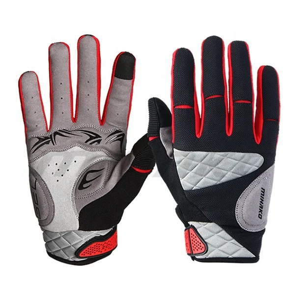 Custom Logo Printed Full-Finger Compression Sports Gloves for Racing Biking Cycling-Pro Biker Gym Fitness Hand Gloves