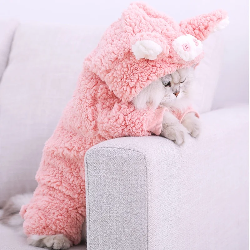 Ensemble Bonnet Et Mitaines Enfant – Chaton Rose Et Sarcelle – Hiver – NEUF