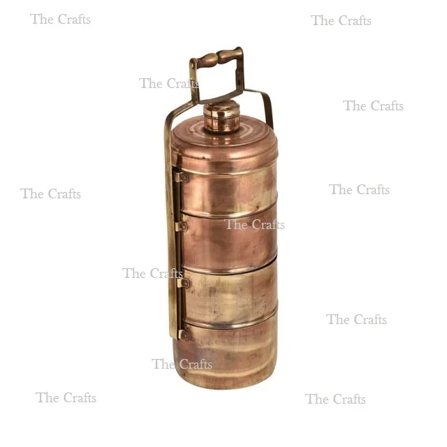 solid copper 3 tier tiffin box