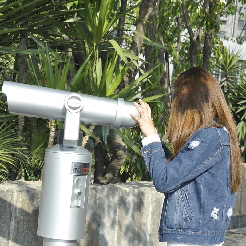 Long Rang Distance Viewing Coin Operated Binocular Telescope with High Quality 25x100