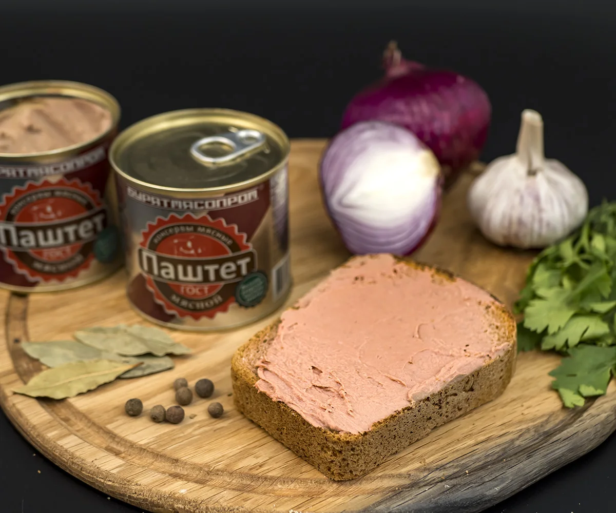 Консервированное мясо, паста для мяса