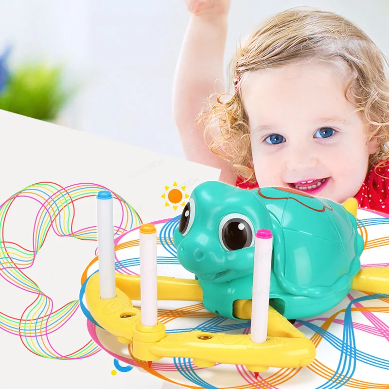 Online Intelligent Painted Turtle Learning Interactive Drawing Robot Toy Robot Low Price