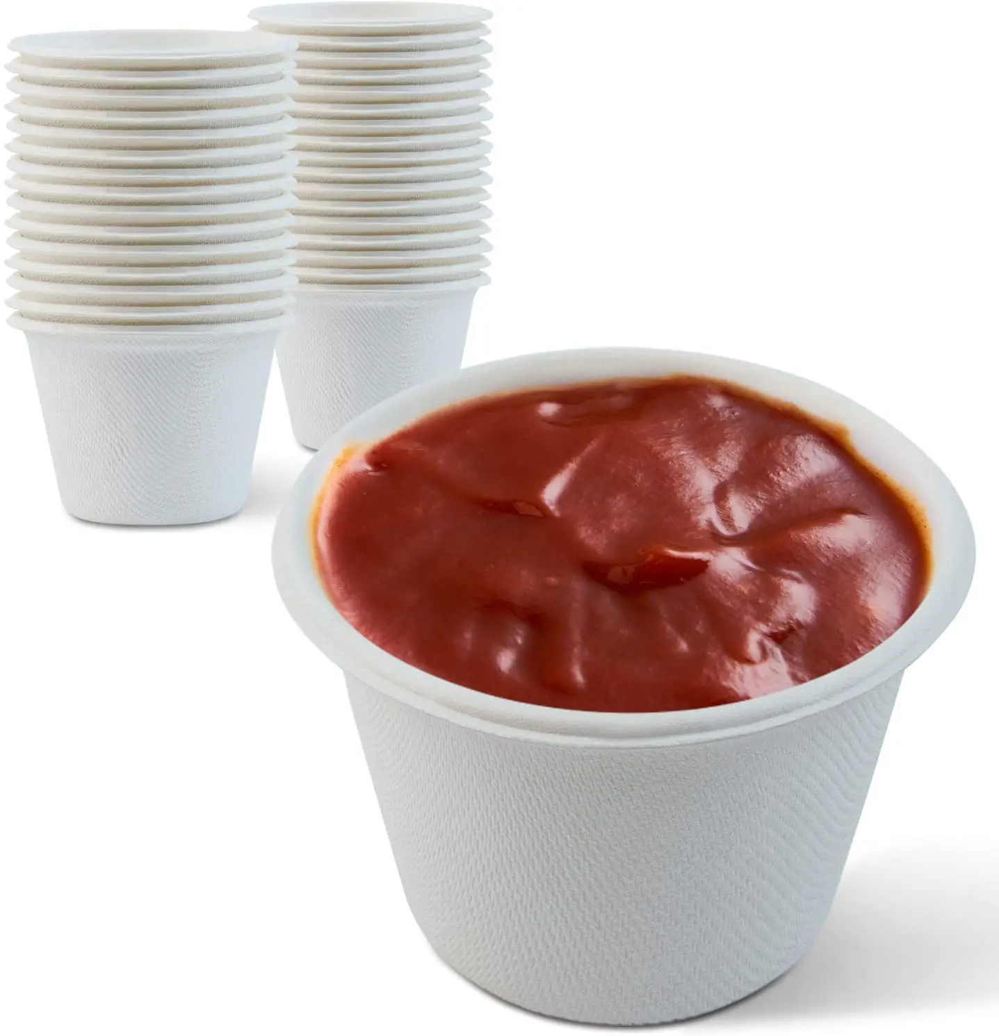 Cold Cups Emboss Logo Compostalbe Paper Cpla Soup Sugarcane Disposable Cup Lid