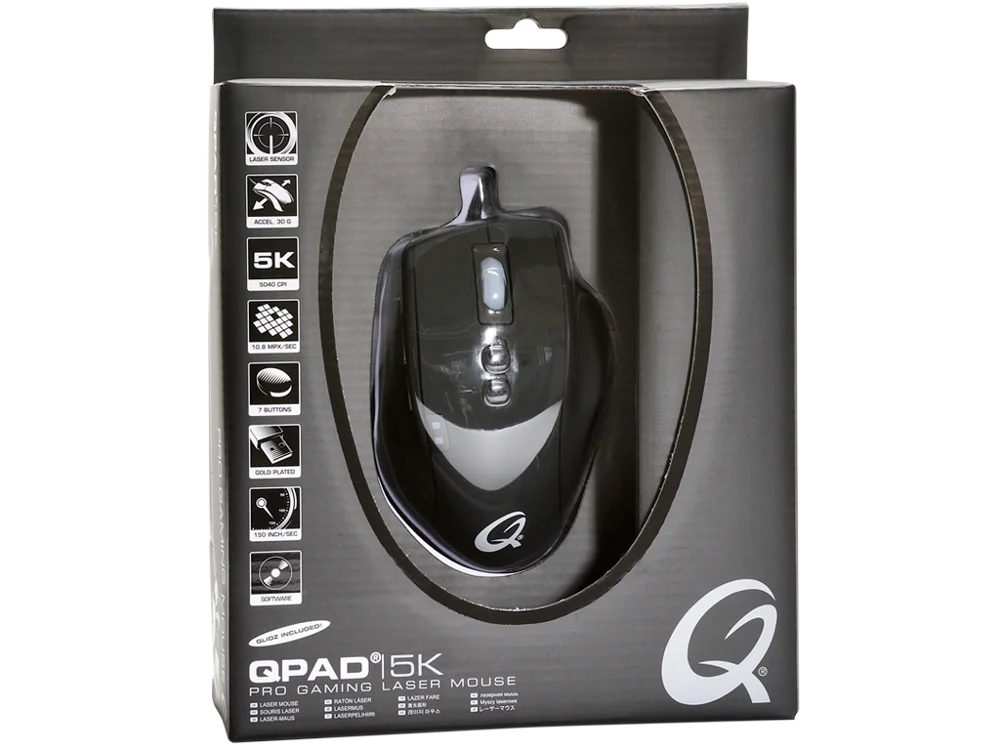 Hot Good Design Pro Laser 5k Gaming Mice 1000hz 7 Buttons Programmable