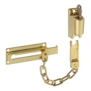 Brass Plated Security hardware Keyed Chain Door Locks