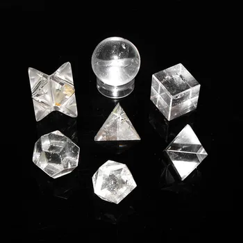 Wholesale Clear Crystal Quartz 7 Pieces sacred Geometry Set Buy From Online Orgone Export