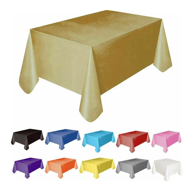 Solid Color Party Biodegradable Plastic Tablecloths Disposable Table Cloth