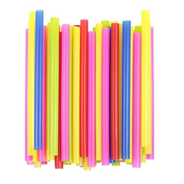 Assorted Colors Plastic Straws - 500/Case - Party Direct