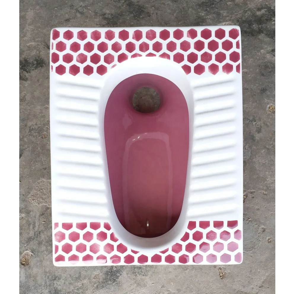 На продажу: фабрика Foshan, бренд Vistaar, керамическая сковорода для приседания, сковорода ороды ориссы с красным двухцветным дизайном