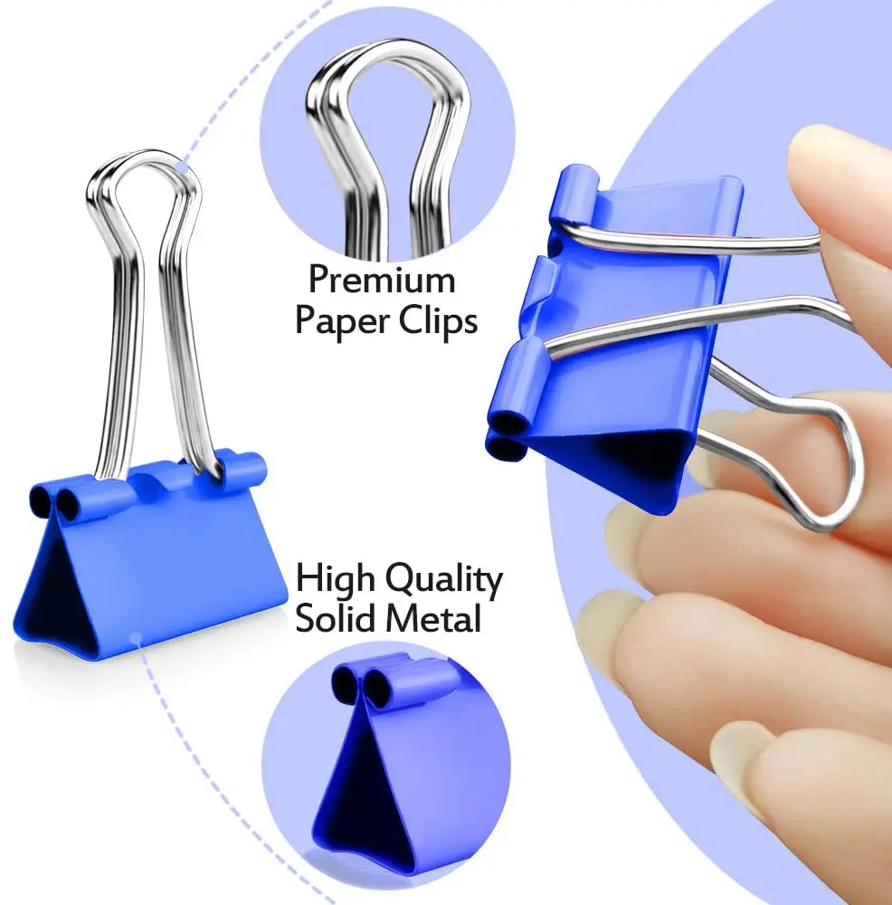 Самые популярные в Японии высококачественные разноцветные Зажимы для бумаги 25 мм 1 дюйм 12