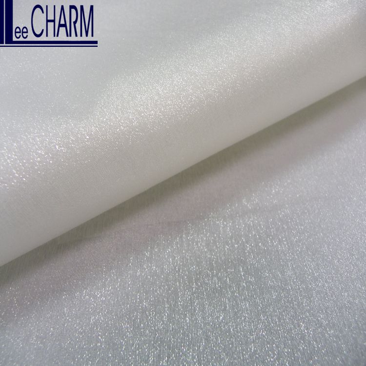 
 T136 Тайвань 100% полиэстер блестящая прозрачная декоративная ткань  