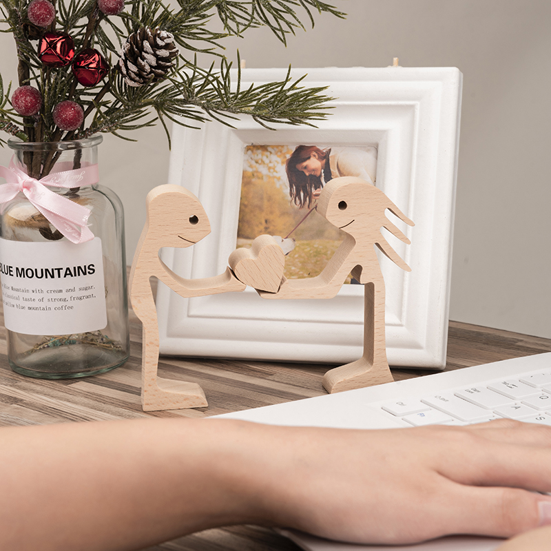 Деревянное украшение ручной работы, парные домашние украшения, деревянные поделки, аксессуары для украшения дома