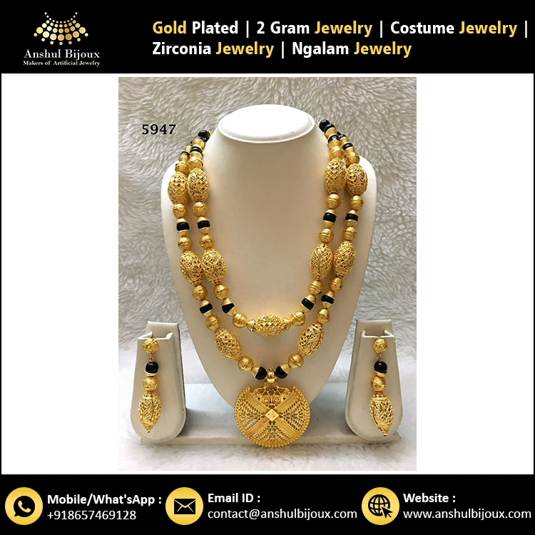 Gold Forming African Necklace Collection Traditional Gift Women Jewelry