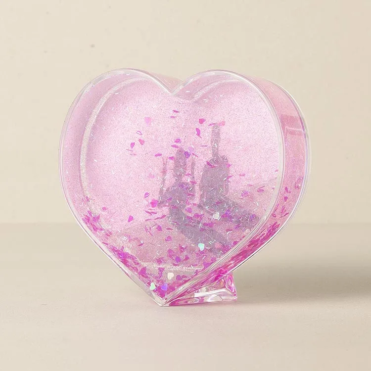 Top Selling Love Photo Frame Sparkling Glitter Heart Shaped Acrylic ...