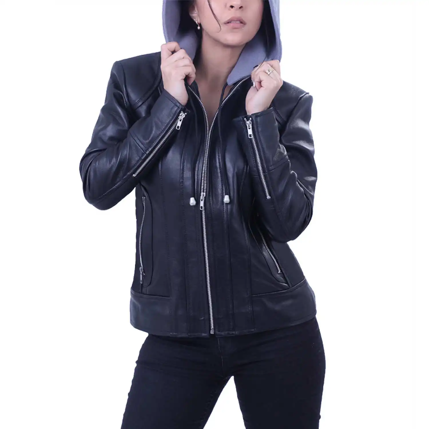 2021 High Quality Fashionable Ladies Pu Leather Jacket Fashionable Woman Jacket With Genuine Leather Buy 2021 Hot Selling Leather Women Jackets Leather Jacket Coat Women Leather Jackets Fashionable Pu Leather Ladies Jackets