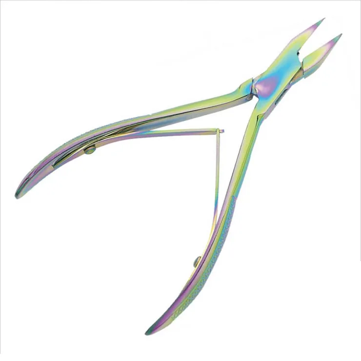 Professional Titanium Multi Coated Stainless Steel Nail and Cuticle Nipper Clippers All Color Available
