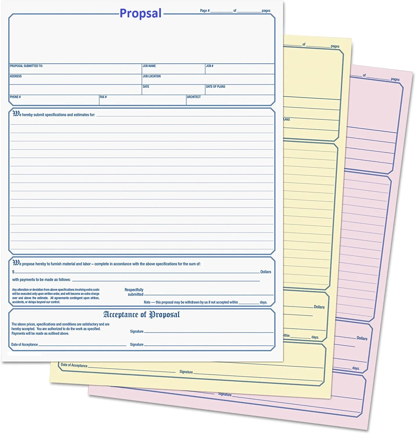 Excellent Printed Form 3 Plys Ncr Paper Carbonless Paper Continuous ...