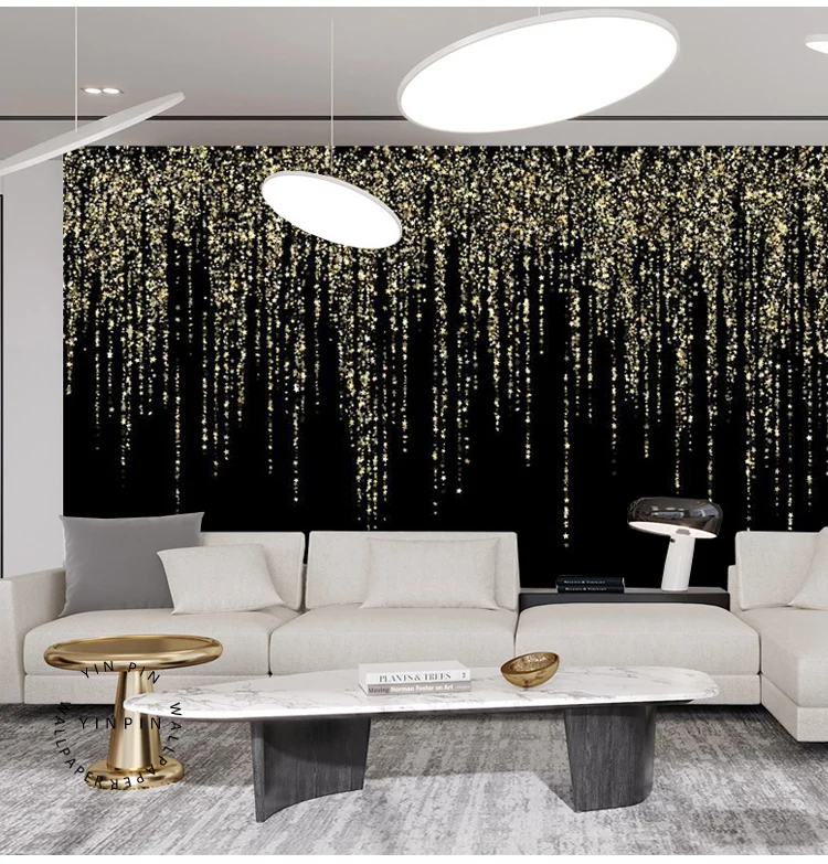 Abstract Starlight Black 3d Wallpaper Wall Mural Custom Removeable