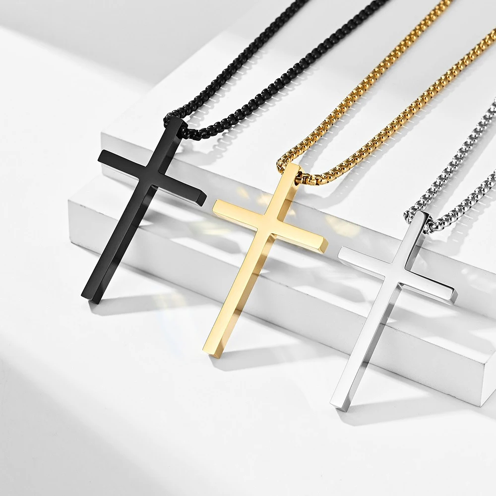 Prayer Cross Pendant Necklace 