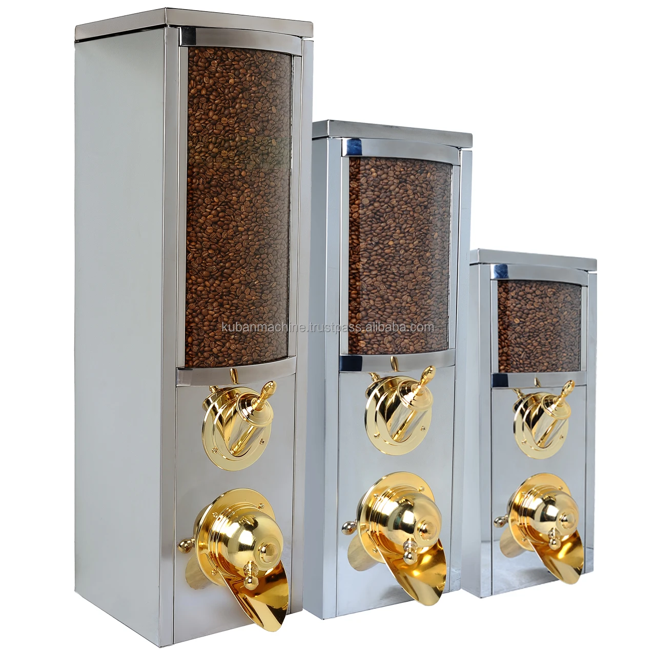 Coffee Dispenser Silo Manufactured By Kuban With Brass,Chrome,Copper