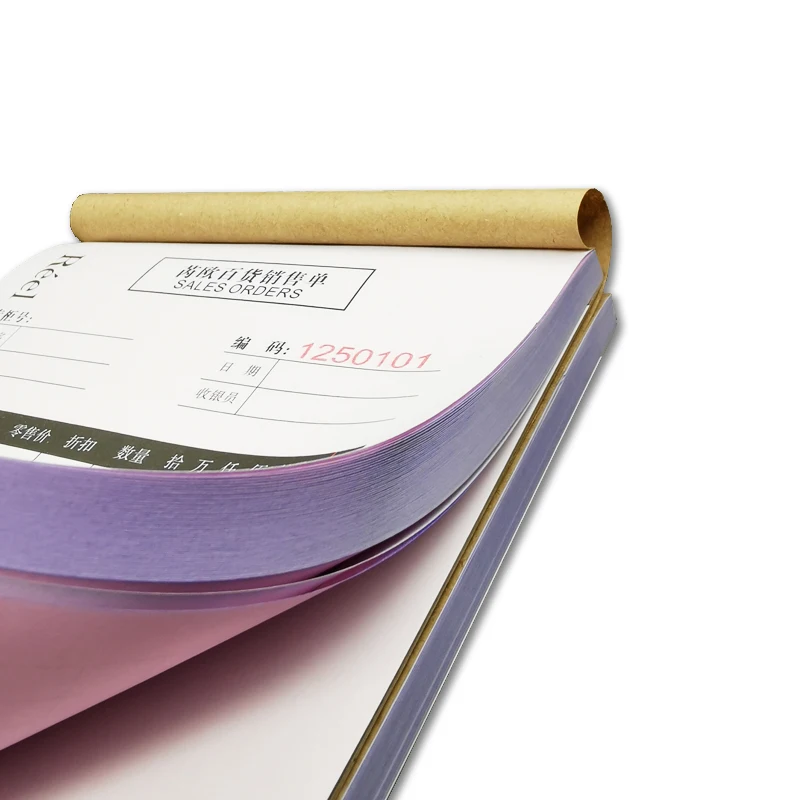 Colorful NCR Carbonless Receipt Book Print  Restaurant Hotel Bills
