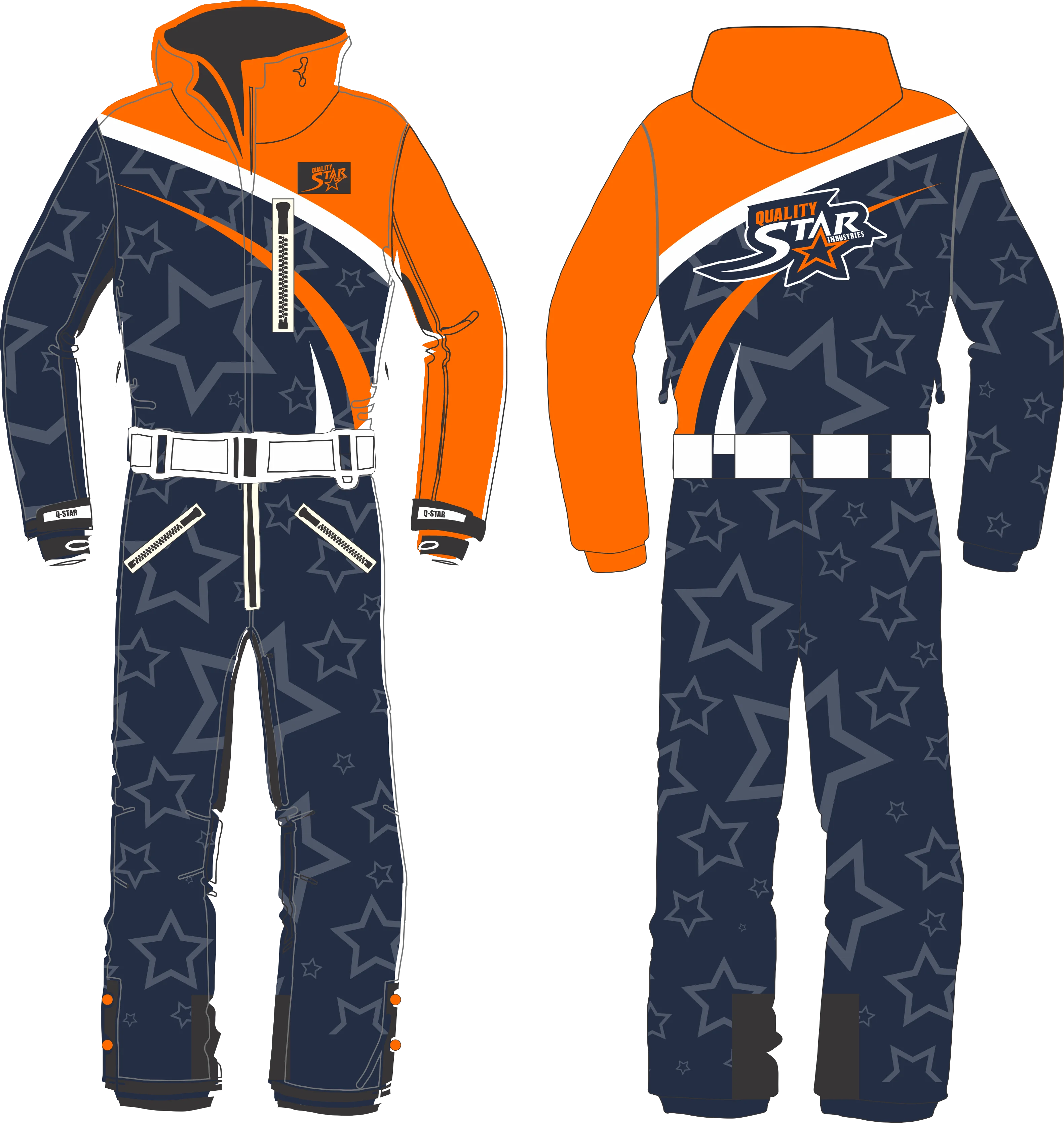 Mens Ski Retro Snowsuit Racing, Skating, Jumping, Hiking