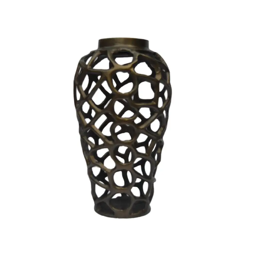 Металлическая ваза для цветов черного цвета хорошего качества, декоративная ваза черного цвета для украшения дома и сада