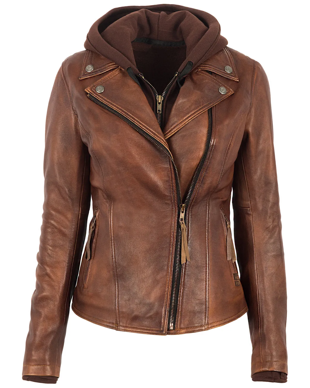 brown women's leather jackets